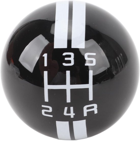 Schakelpookknop Rond - Handmatige Pook - Comfortabel Rijden - Met 3 Adapters - 62 mm Hoog - Zwart Wit — afbeelding 2