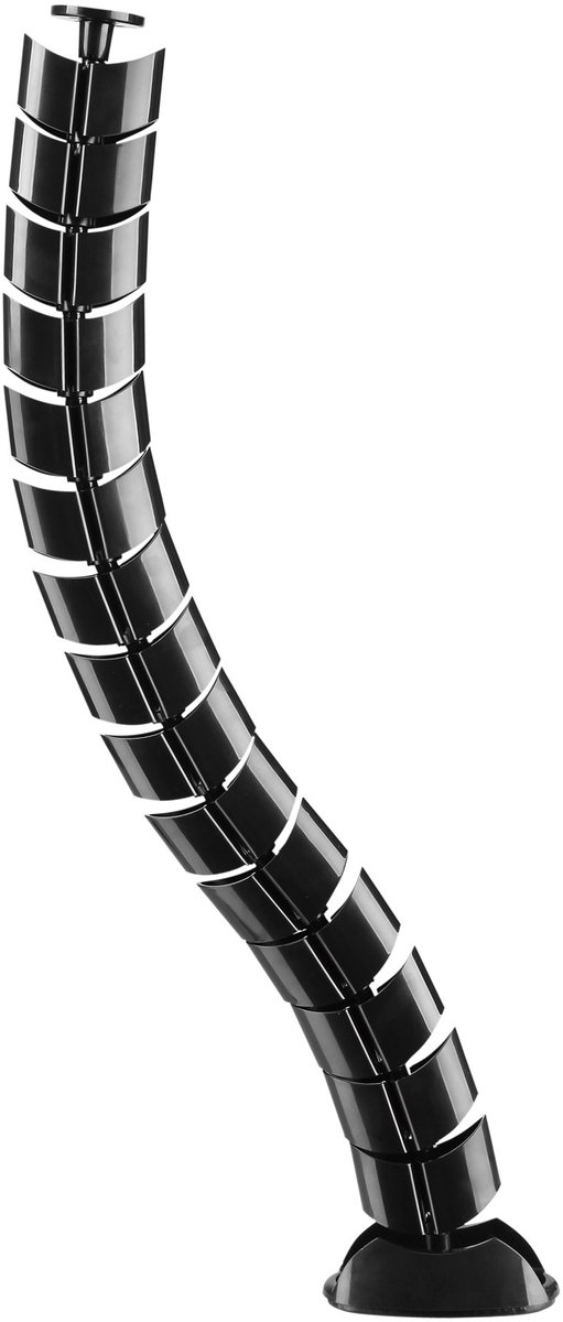 InLine® Flexibele kabelgoot, verticaal voor tafels, 0,80m, zwart