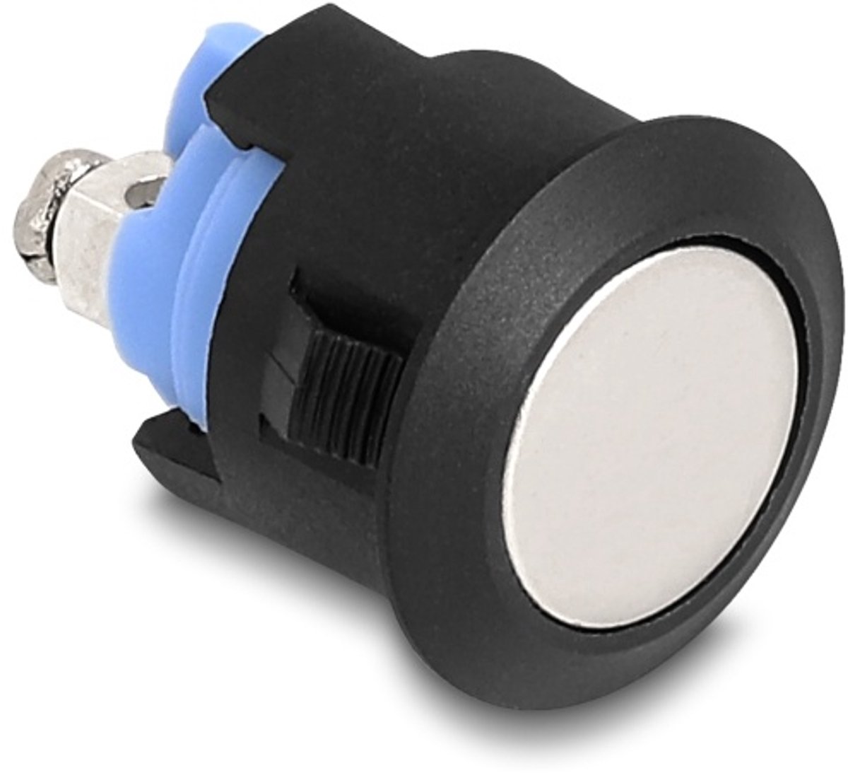 Delock Push Button for Installation 16 mm 2 x Screw Terminal actuator flat plastic snap in assembly