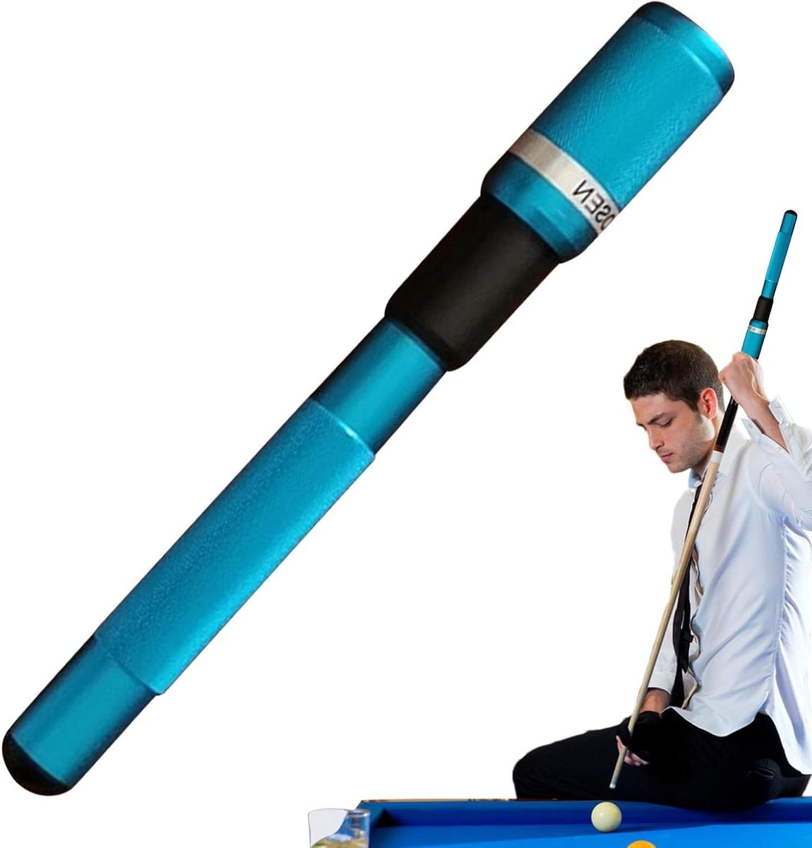 Keu Verlenger - Biljart Accessoire - Biljart Spel - Lichtgewicht Aluminium - 33 cm - Blauw