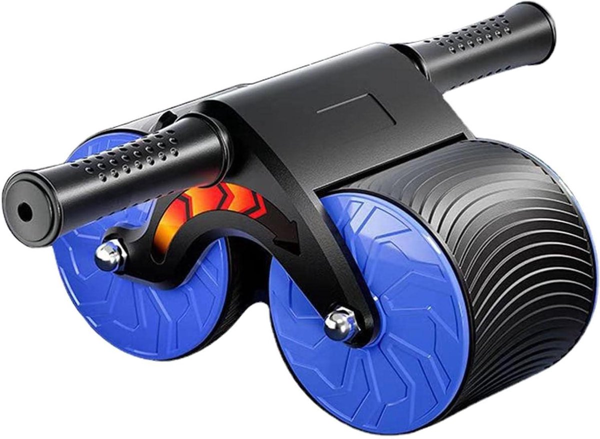 Buikspierwiel - Core Trainer - Kracht Opbouwen - Automatische Rebound - Compact Ontwerp - Zwart