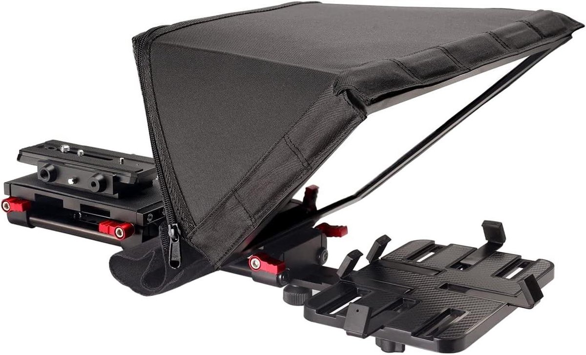 Universele Teleprompter Kit - Tablet Prompter - Video Opnames - Beam Splitter Glas - 97 Inch Scherm - Zwart