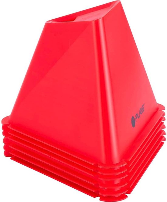 Driehoekige Kegels - Markeer Kegels - Sport Training - Set van 6 - Standaard Formaat - Wit — afbeelding 3