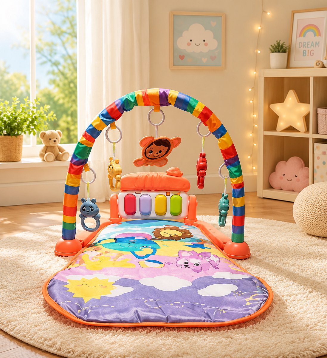 baby gymbaby speelmat Muzikale Babymat Babygym - Baby Speelgoed - Speelkleed Baby - Baby Gym vanaf 0+ maanden - Baby Speelgoed - Speelgoed 0 Jaar