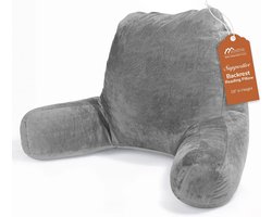Sasttie Standard Reading Pillow Back Cushion for Sitting in Bed,Memory Foam Chair Pillow, Bed Rest Cushions, Dark Grey