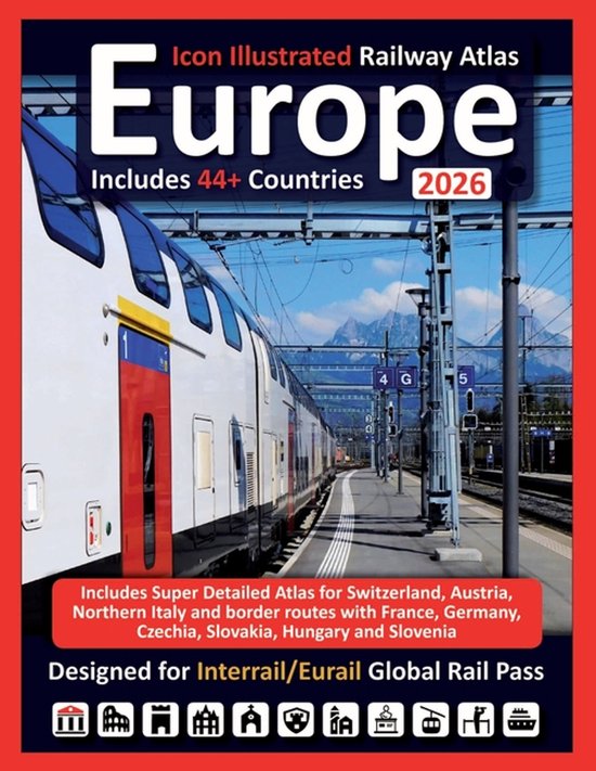 Europe 2026 - Icon Illustrated Railway Atlas - Designed for  ... - cover