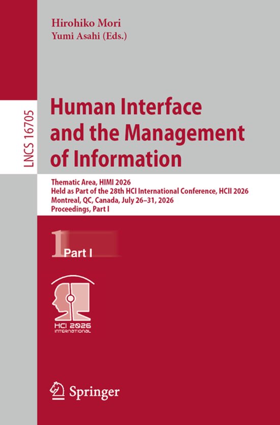 Lecture Notes in Computer Science16705- Human Interface and  ... - cover