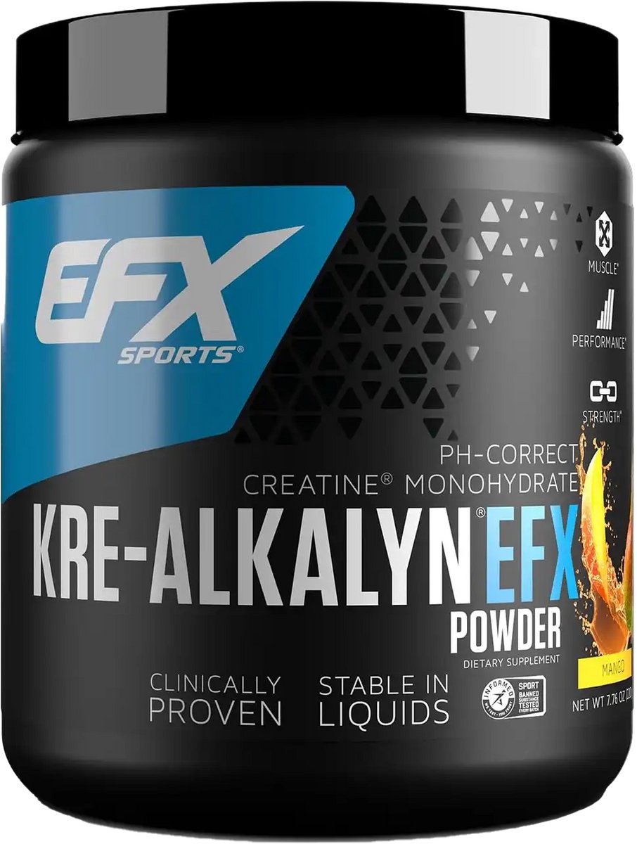 EFX Sports Kre-Alkalyn Powder - flavoured (110 serv) Mango - Creatine - Kre-Alkalyn