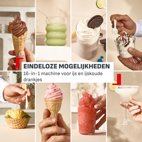 Tefal Freezi IG801A - IJsmachine - 1 liter - Geschikt voor 10 personen - 5 programma's - Inclusief Accessoires van Tefal — afbeelding 3