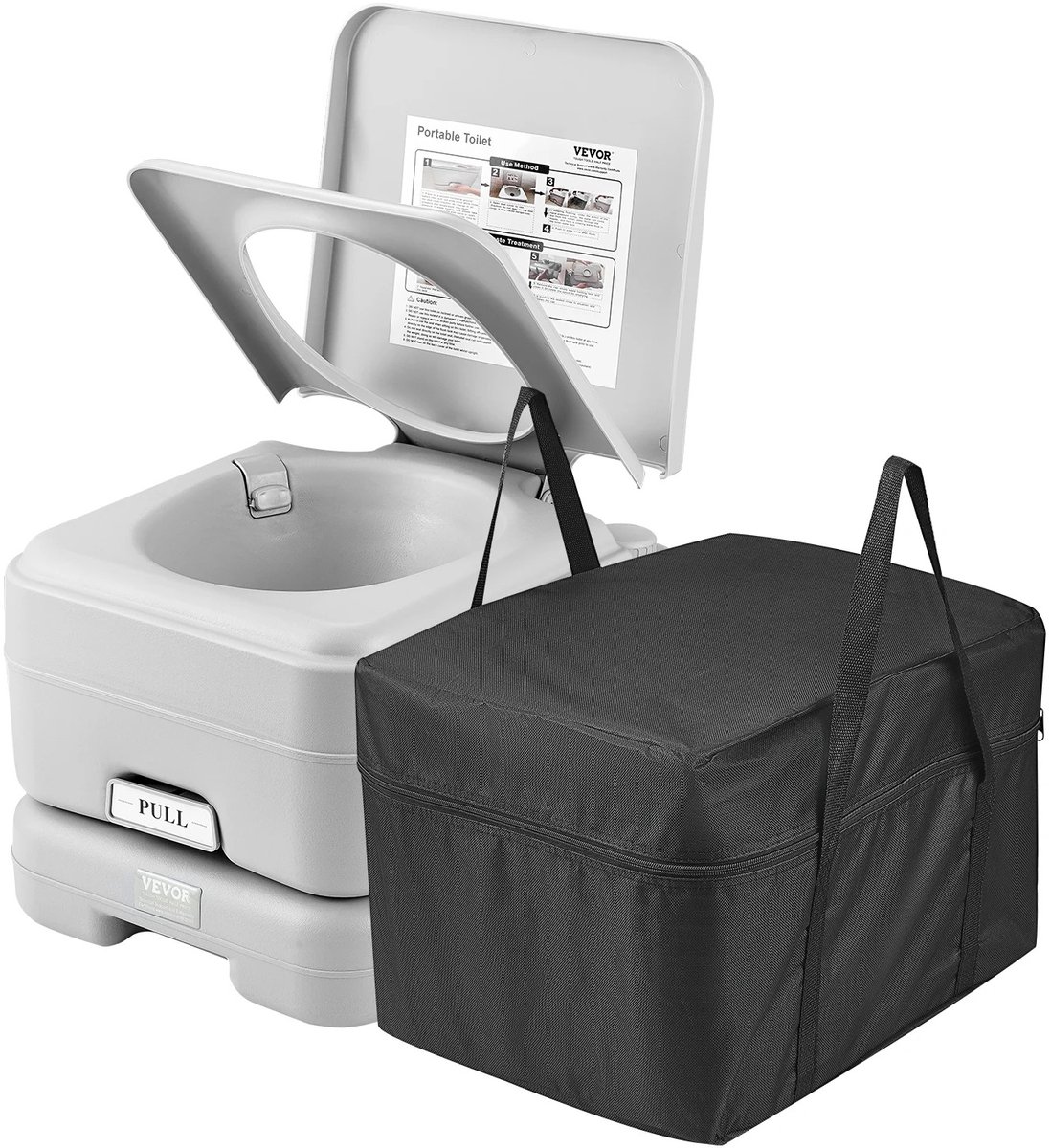 Lifero Draagbaar Toilet - Mobiel Toilet - Chemisch Toilet - Porta Potti - Kampeer Toilet - 12 Liter - Camping Toilet - Wit
