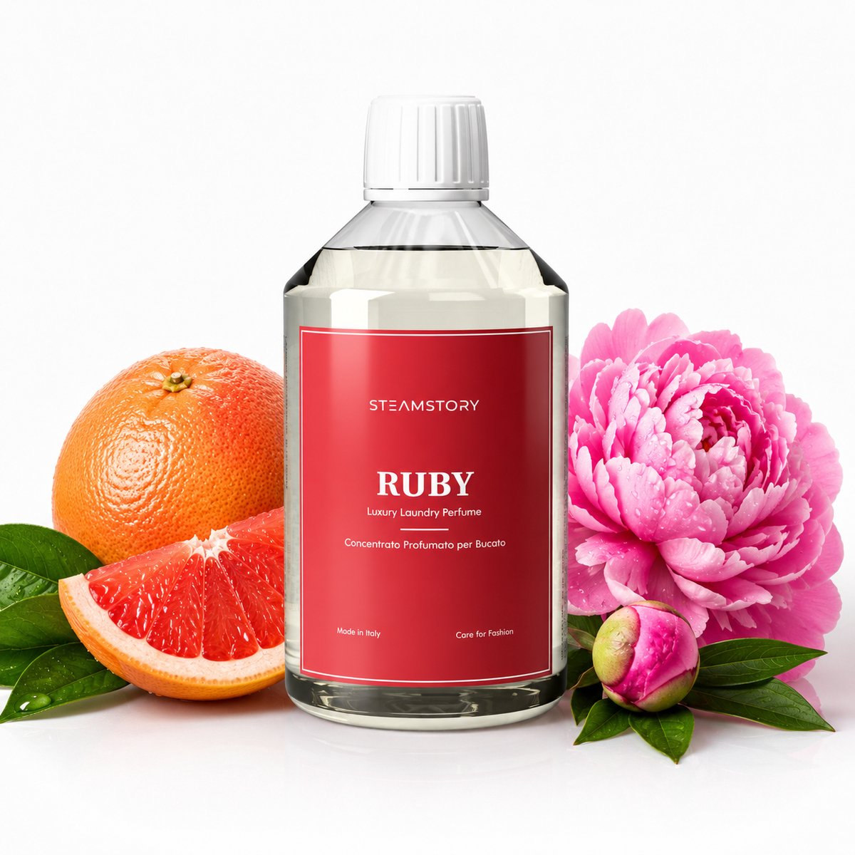 SteamStory Luxe Wasparfum Ruby - Luxe bloemige geur met citrus, roos & amber - 500 ml