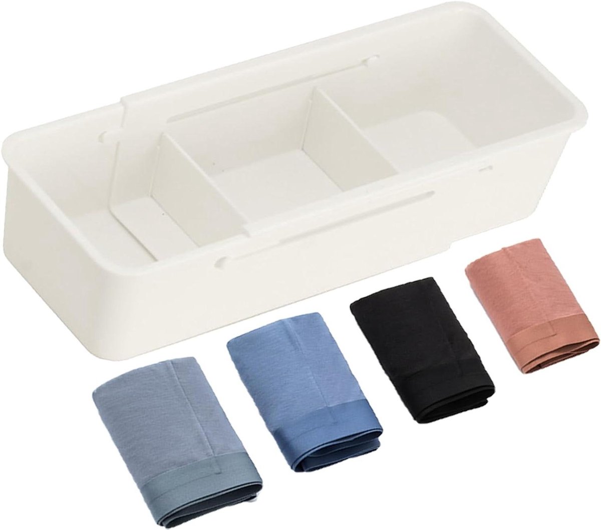 Lade Organizer - Opbergbak - Kleding Opbergen - Verstelbaar Ontwerp - Smal of Breed - Wit