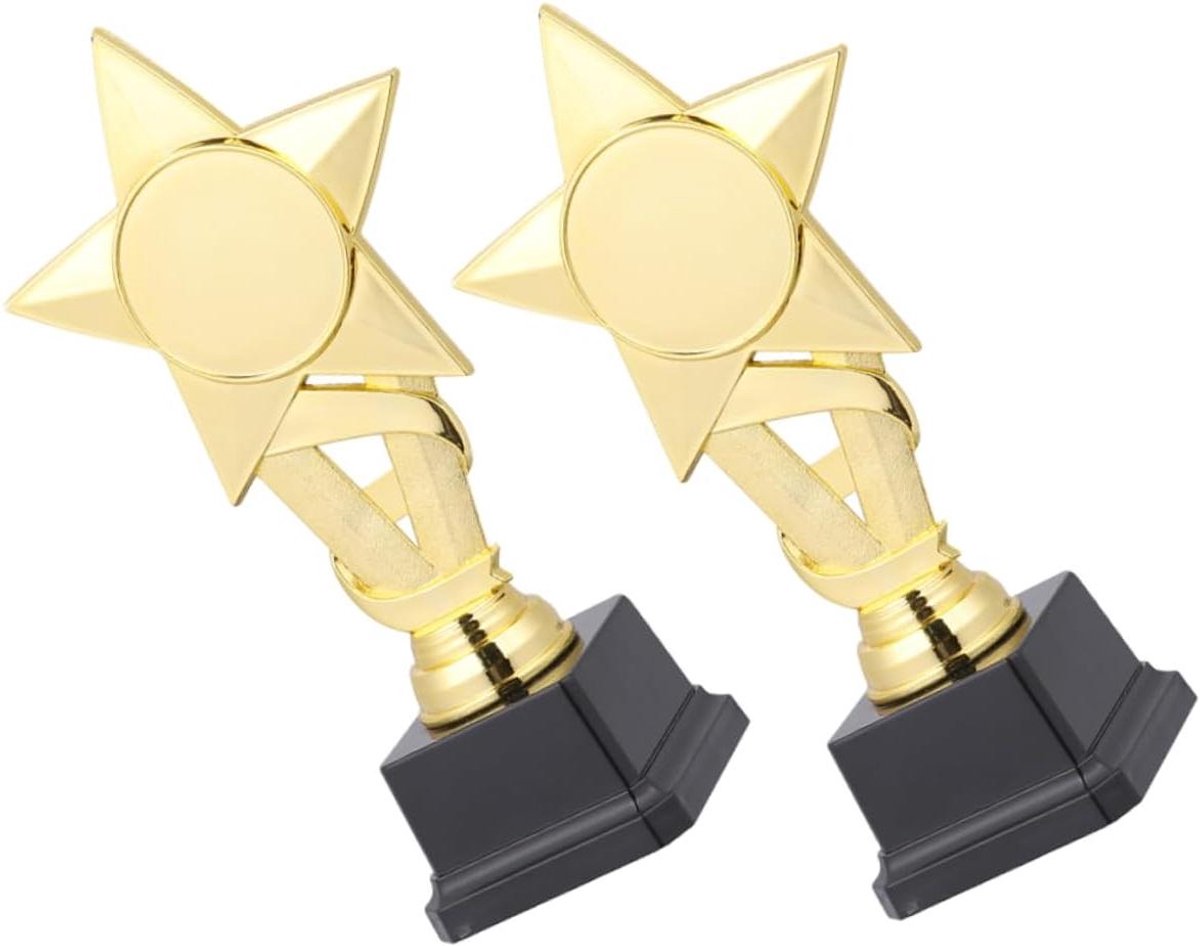 Prijstrofeeën - Gouden Bekers - Wedstrijden Belonen - Compact Ontwerp - 20.5 cm Lengte - Goud
