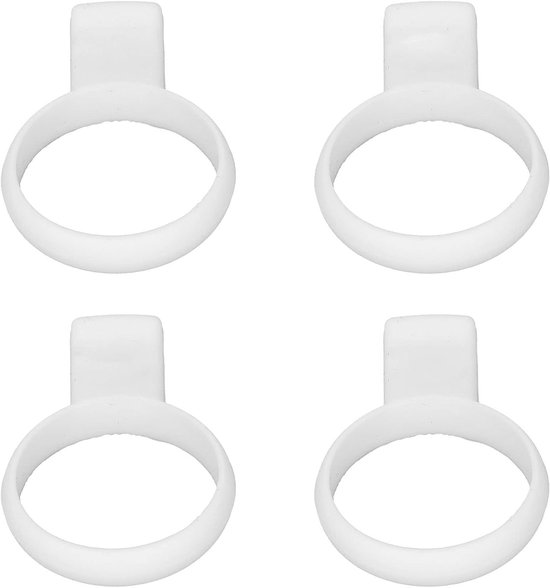 Tennis Racket Trainer - Grip Verbeteraar - Techniek Oefenen - Universele Pasvorm - 4 Stuks - Wit — afbeelding 3