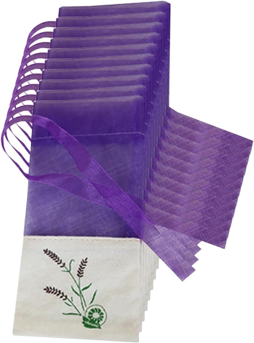 Geurzakjes - Opbergzakjes - Ruimte Verfrissen - Met Touwtje - 15 x 7 cm - Paars