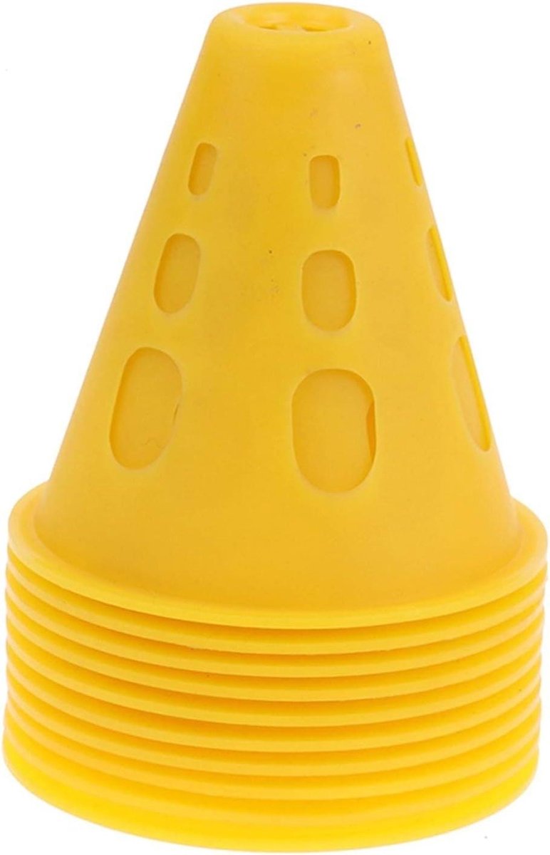 Trainingskegels - Sport Obstakels - Agility Training - Felgekleurd Design - 10 Stuks - Multicolor