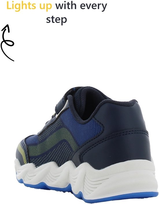 Pokémon - Schoenen voor jongens met lichtjes - Pikachu Sneakers voor kinderen met klittenband - Lichtgevende kindersneaker - Maat 31 - Blauw