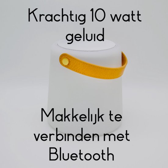 Quantixx Draagbare Bluetooth Speaker met RGB LED Lamp - Sfeerverlichting & Muziek in één - USB-C oplaadbaar - Multicolor - Dimbaar van Quantixx — afbeelding 4