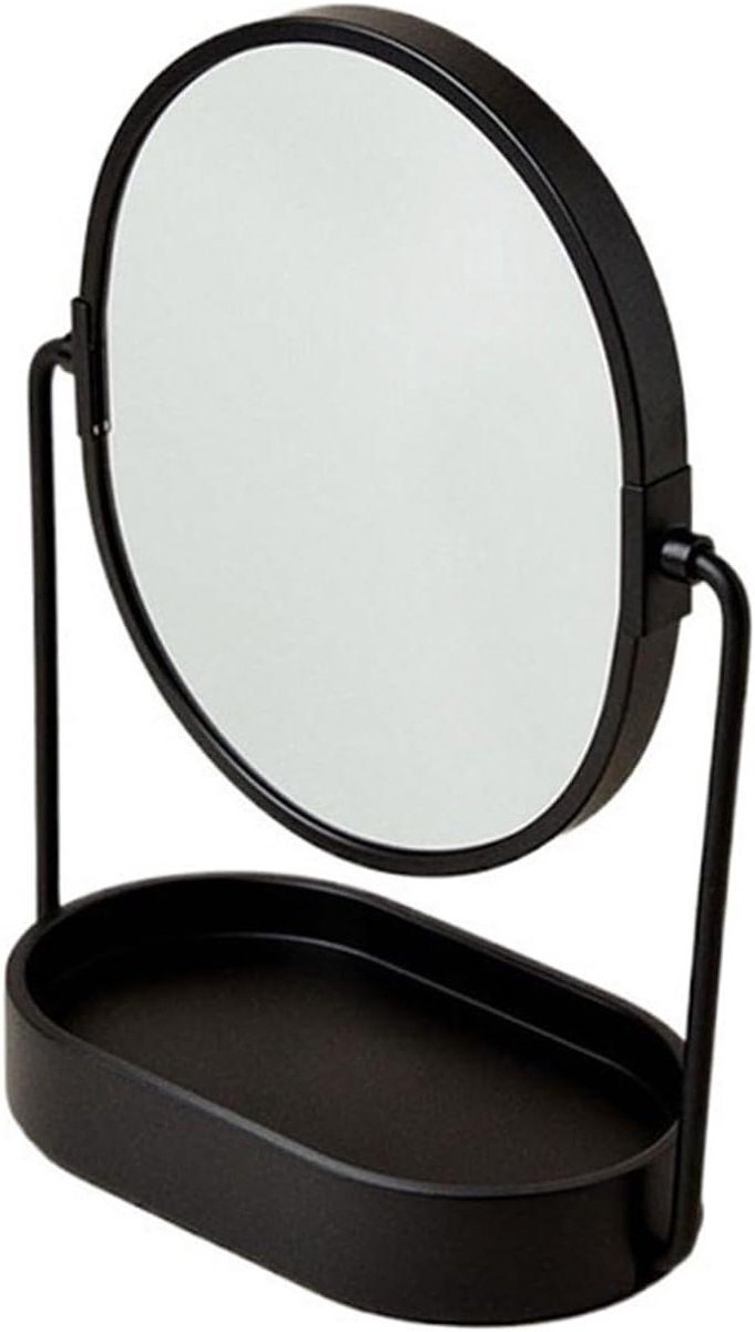 Make-up spiegel - Badkamer spiegel - Gezichtsverzorging - Draaibaar 360 graden - 18x25 cm - Mat