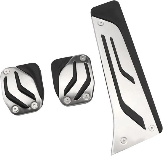 Pedaalhoezen Set - Auto Pedaal Covers - Verbeter Rijervaring - Antislip Ontwerp - 3 Delig - Zilver — afbeelding 3