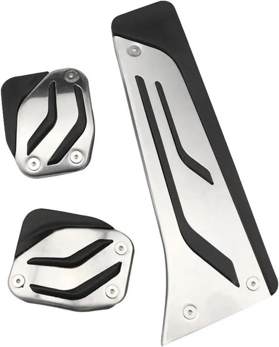 Pedaalhoezen Set - Auto Pedalen - Veilig Rijden - Antislip Ontwerp - 2 Stuks - Zwart Zilver — afbeelding 4