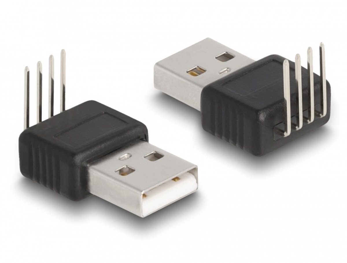 Adapter USB 2.0 Type-A mannelijk tot 4 pin 90 ° Angled
