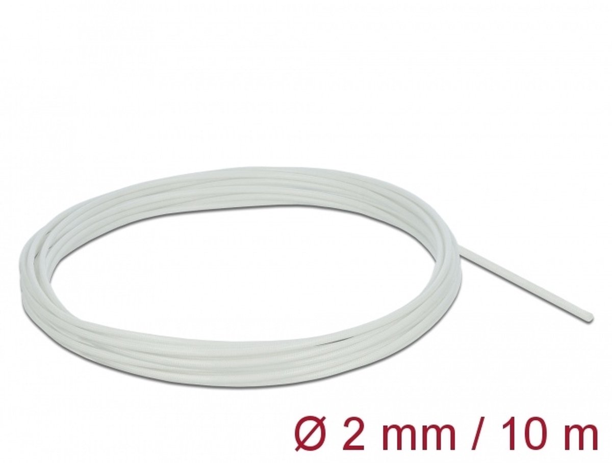 Fiberglass Sleeving 10 m x 2 mm wit