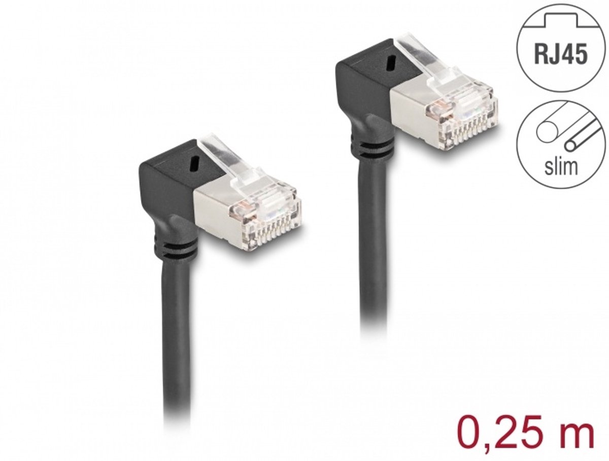 DeLOCK 80297 netwerkkabel Zwart 0,25 m Cat6a S/FTP (S-STP)
