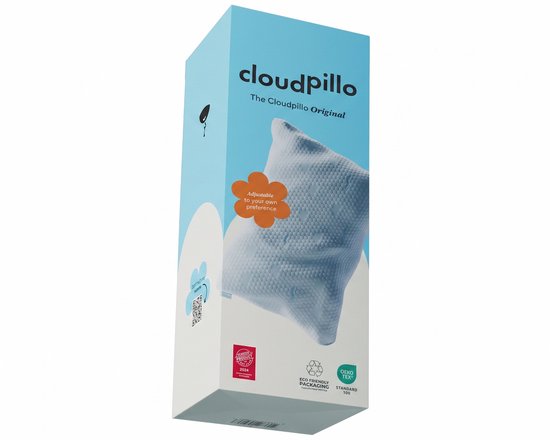 Cloudpillo Hoofdkussen - Original - Memory Foam 50x70 cm - Afstelbaar Design - Geschikt voor rug-, zij- en buikslapers - Traagschuim - Vermindert Nekklachten