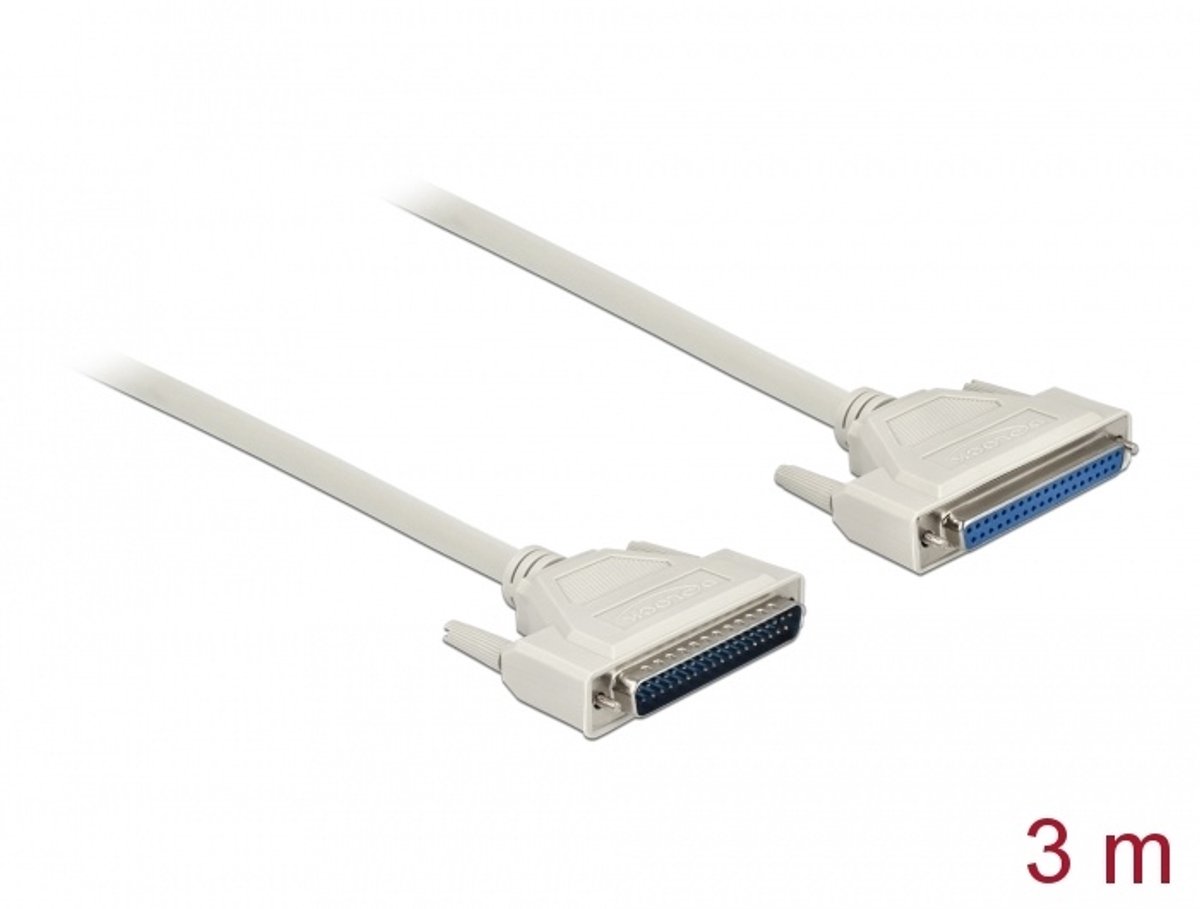 Seriële kabel D-sub 37 mannelijk tot vrouwelijk 3 m