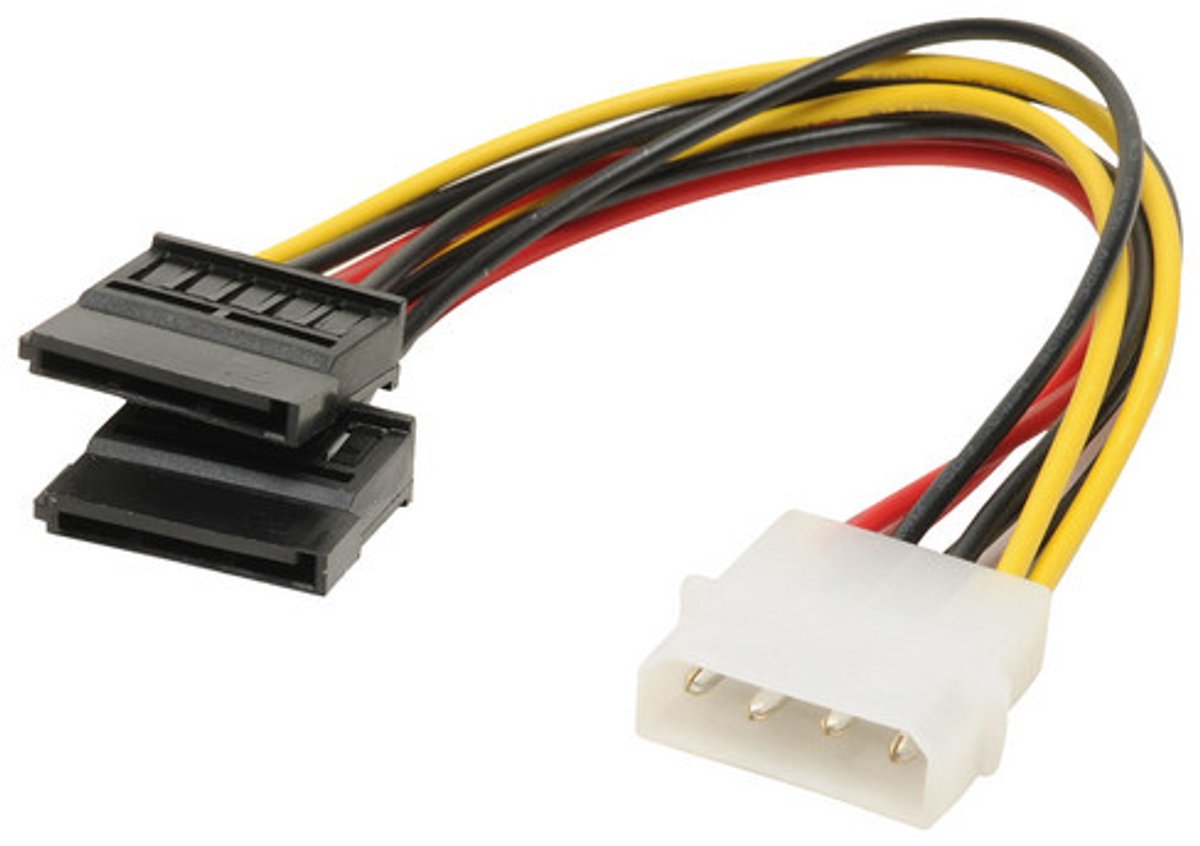 Adapter 4pol 5.25 Powerst./ 2x15pol S-ATA 0,13m