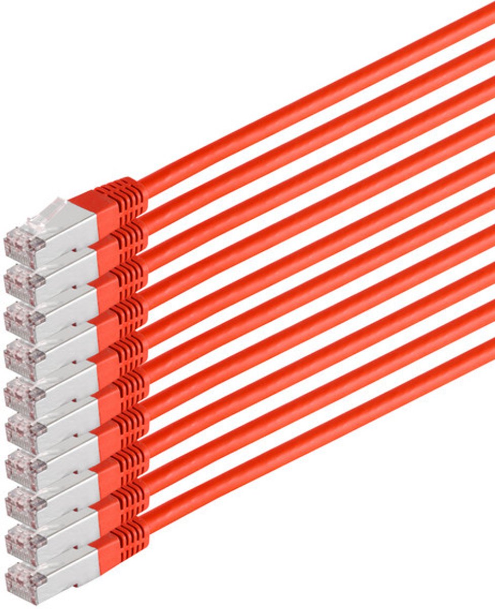 Patchkabel cat 6 S/FTP PIMF HF VE10 rot 0,25m