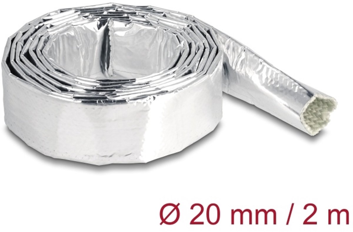 Delock Cable Sleeve made of glass fiber and aluminium 2 m x 20 mm