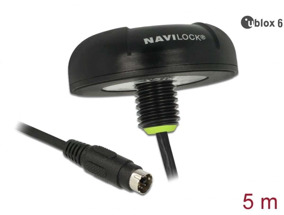 Navilock NL-604P MD6 GPS-ontvanger Voertuigtracker Zwart 1 stuk(s)