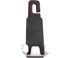 Auto Haken - Tashanger Hoofdsteun - Auto Organiseren - Dubbele Haak - 18 cm - Zwart