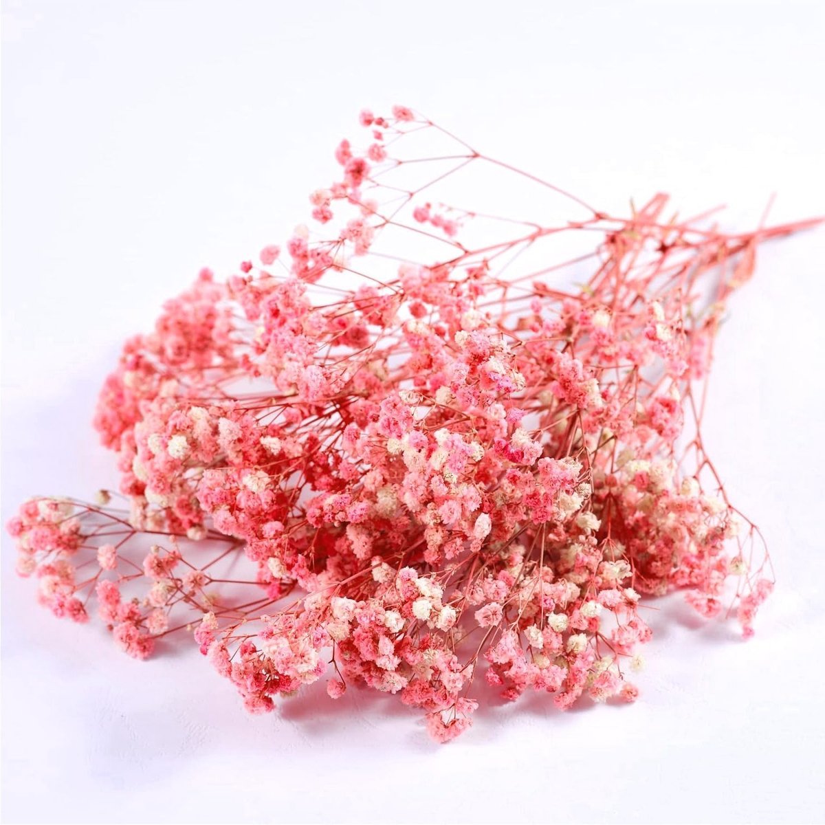 Dried flowers voor creatief gebruik, gypsophila voor cadeauverpakkingen, scrapbooking en handgemaakte kaarsen (roze-5)