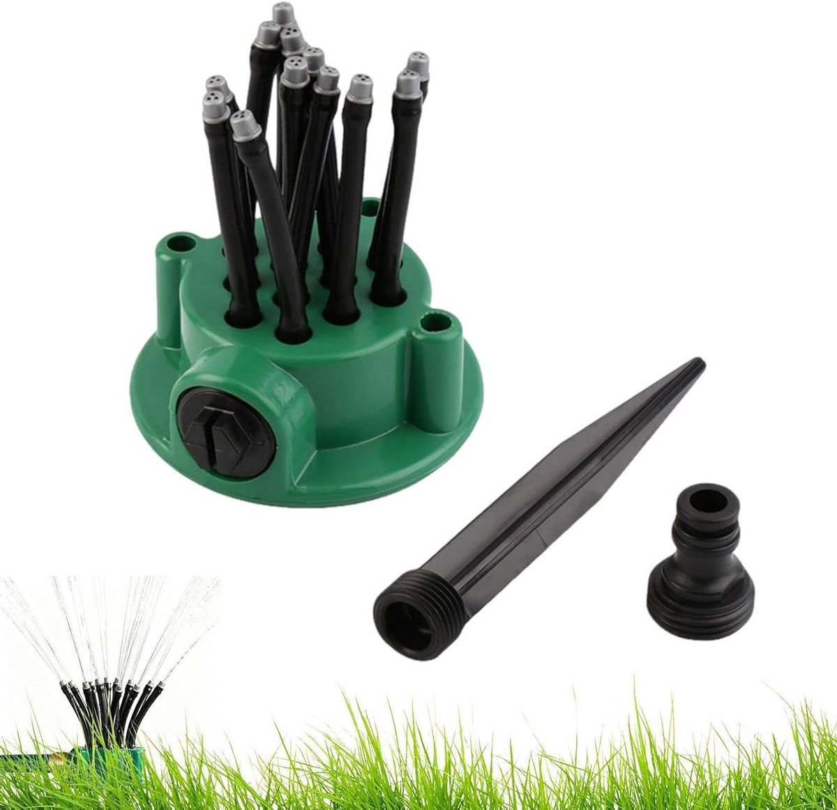 Gazon Sproeier - Verstelbare Sprinkler - Planten Water Geven - 360 Graden Dekking - 11 x 10 x 10 cm
