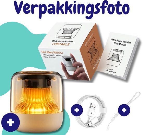 White Noise - Nachtlampje - Slaaptrainer - Witte Ruis - RGB - Geschikt voor Baby, Kinderen en Volwassenen - Oplaadbaar - Good Experience — afbeelding 5