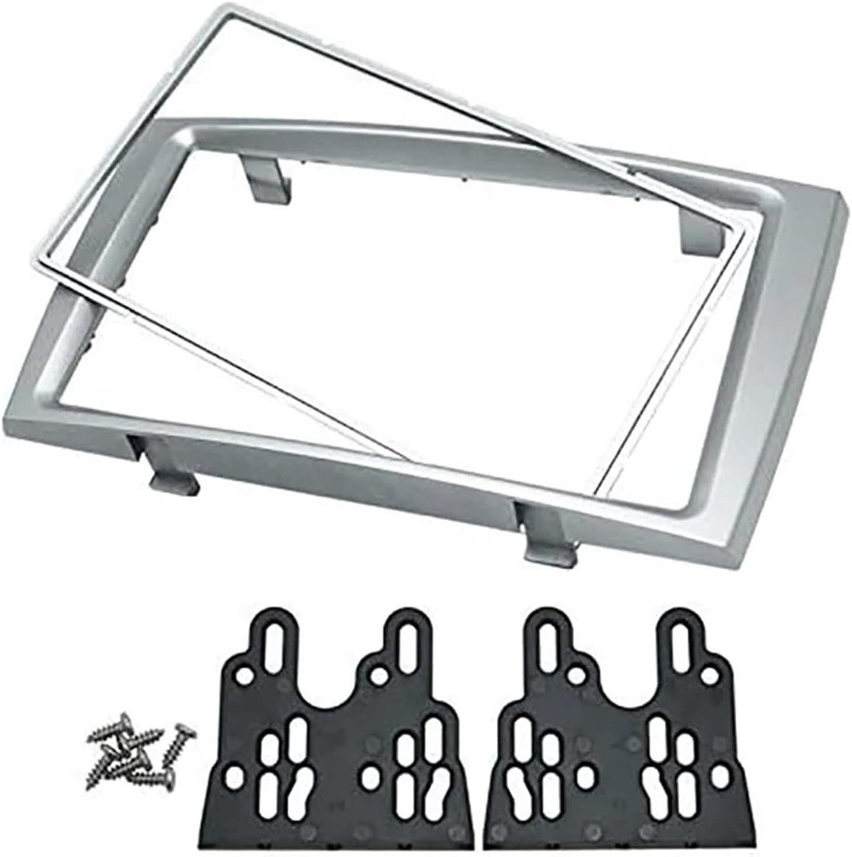 Auto Radio Paneel - Dashboard Frame - Radio Installatie - Naadloze Pasvorm - 2DIN - Zilver
