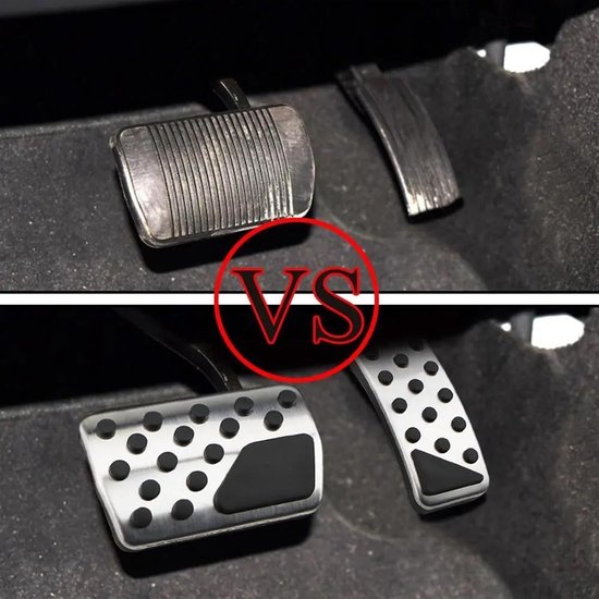 Pedaalhoezen Auto - Vervangingsset Pedalen - Verbeter Rijervaring - Antislip Oppervlak - One Size - Zilver Zwart — afbeelding 2
