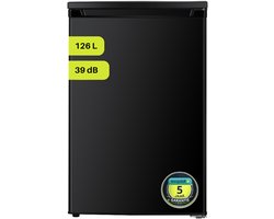 Exquisit KS16-V-E-040DB - Tafelmodel koelkast - 5 Jaar Garantie - 126 liter - D label - Zwart