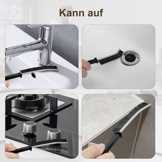 Voegenborstels Set - Schoonmaak Borstels - Kleine Ruimtes Reinigen - Multifunctioneel Gebruik - 6 Stuks - Zwart — afbeelding 4