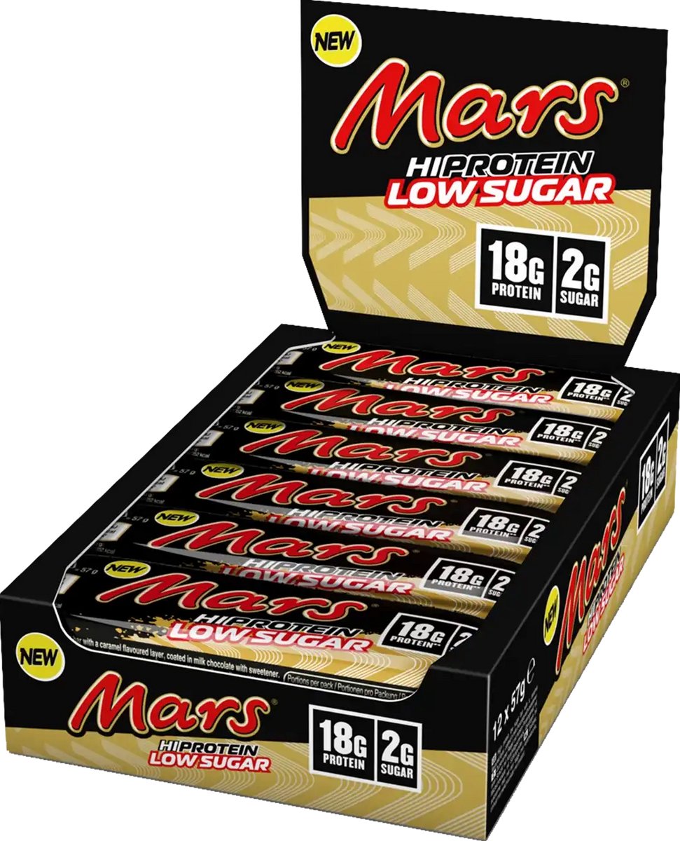 Mars Low Sugar High Protein Bar (12x57g) Milk Chocolate - Repen - Eiwit Repen