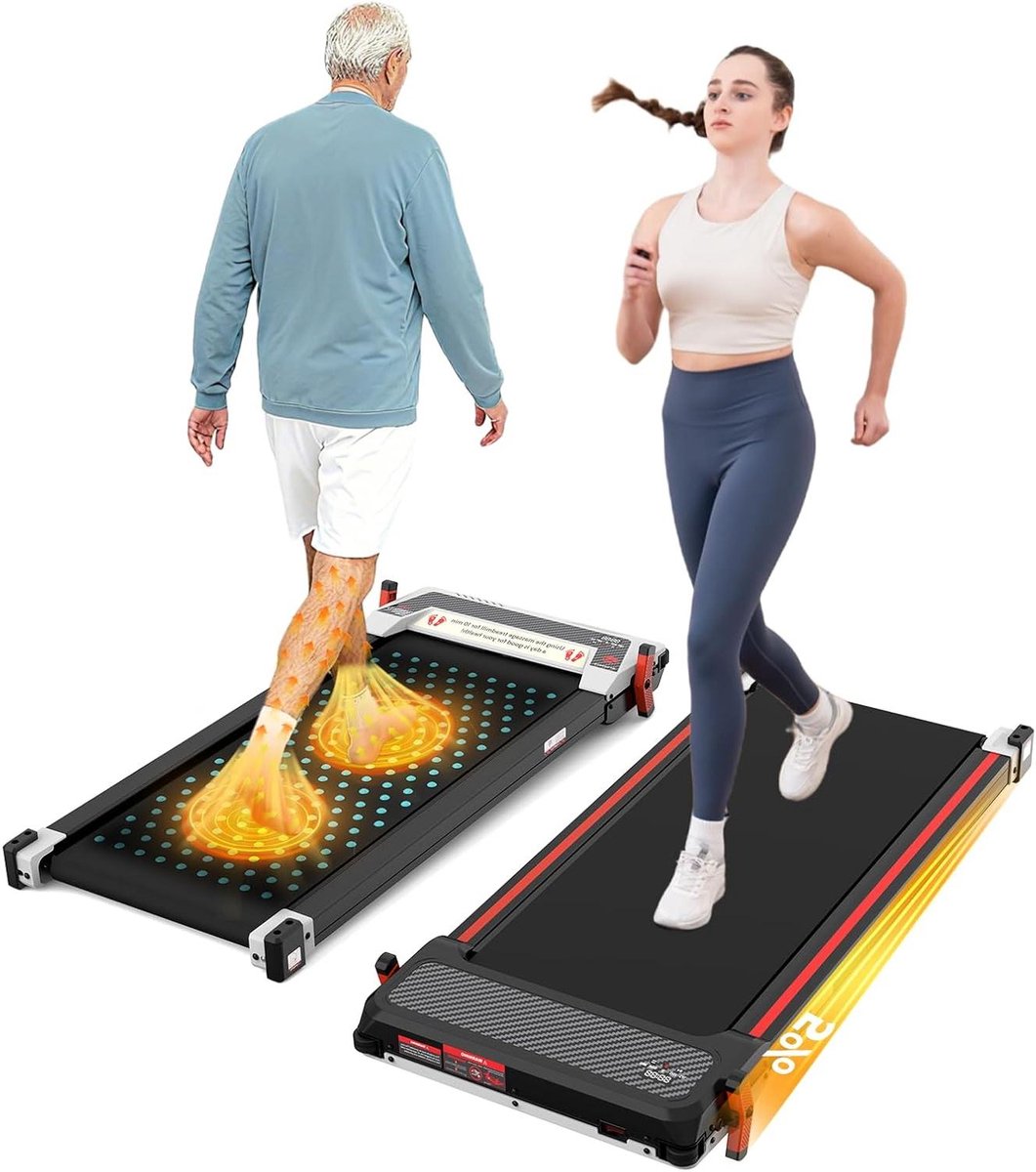 Loopband - Hometrainer - Thuis sporten - Dubbelzijdig ontwerp - 6 km/u snelheid - Rood