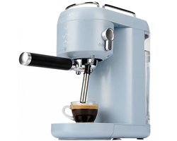 Vankel Halfautomatische Espressomachine - 20 Bar Hogedruk Extractie - 1400W Pistonmachine - 1L Waterreservoir - Met Stoompijpje voor Melkschuim - Koffiemachine voor Thuisgebruik - Blauw