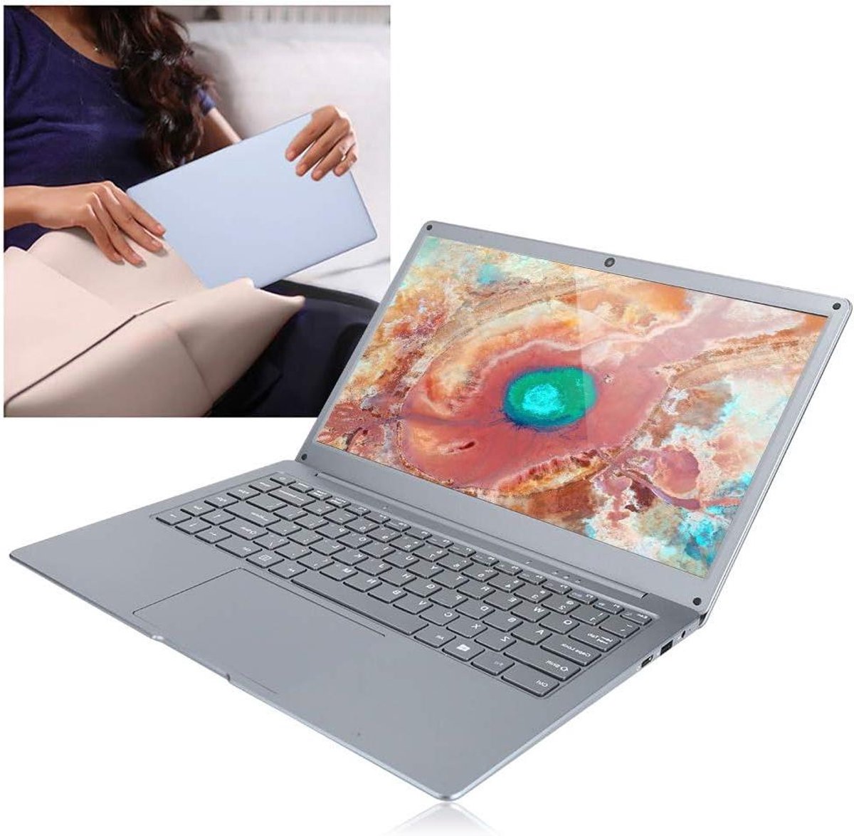 Draagbare Computer - Notebook Laptop - Dagelijks Gebruik - Snel Opladen - 14 Inch FHD - Grijs
