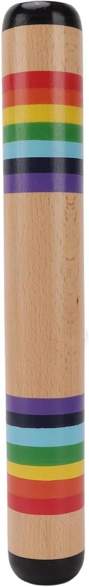 Houten Regenmaker - Regenstok Speelgoed - Muziek Ontdekken - Rustgevend Geluid - 37 cm - Kleurrijk
