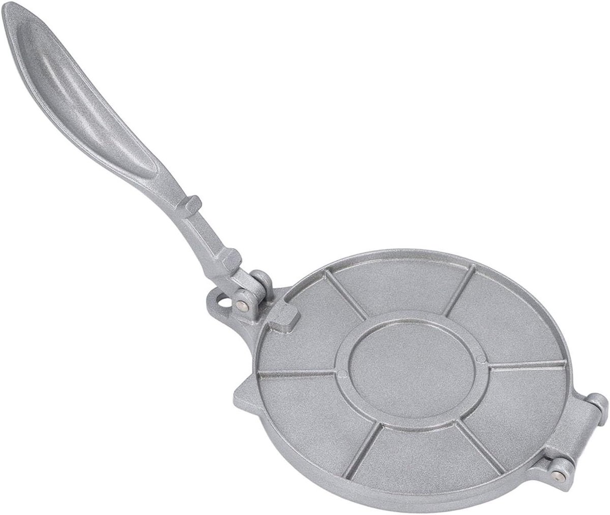 Tortilla Maker - Deegpers Keuken - Bakken Thuis - Multifunctioneel Ontwerp - 21.5 cm Diameter - Zilverkleurig