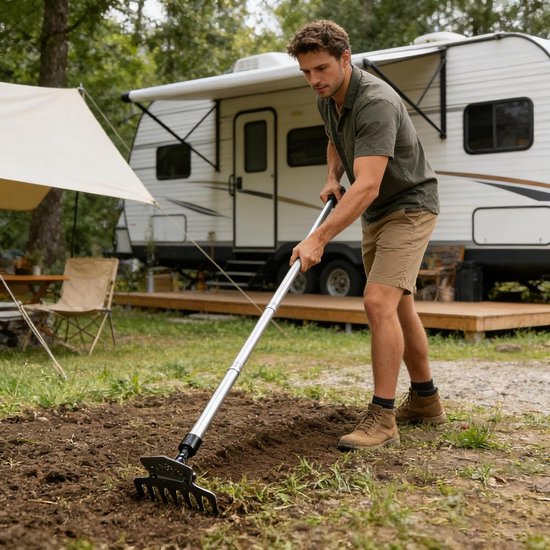 Schoffel Tuin - Hark Verstelbaar - Onkruid Wieden - Ergonomische Steel - Tot 98.5 cm - Grijs van Schöffel. — afbeelding 4