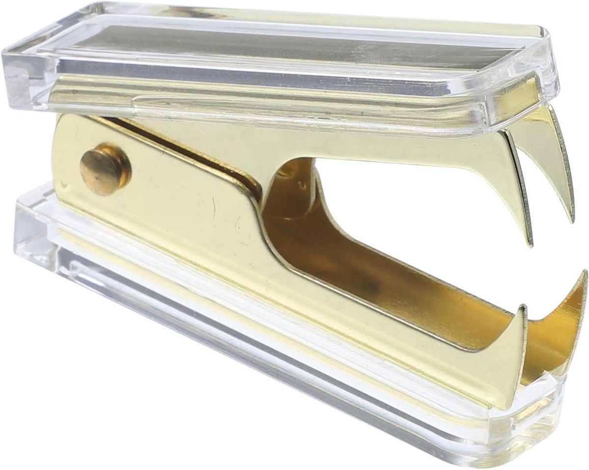 Ontnieter Gereedschap - Nietjestrekker Verwijderaar - Kantoor Werk - Ergonomisch Ontwerp - 6 x 4.3 cm - Goud